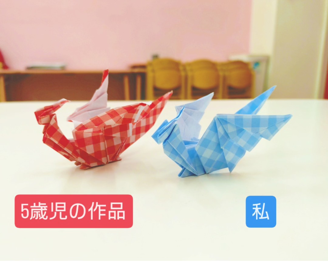 勤務している保育園で、5歳児にクレインドラゴン(拙作)をレクチャー 大