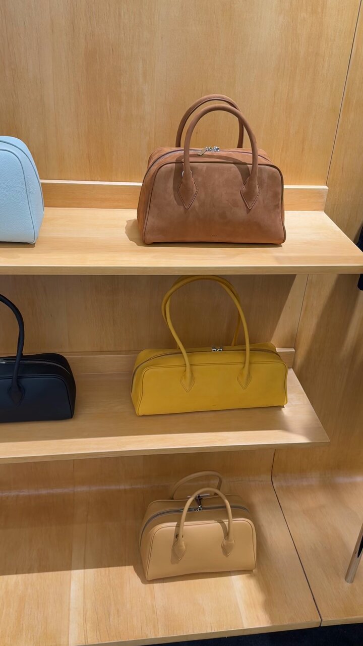 nugu ORR オレンジ レザー ハンドバッグ