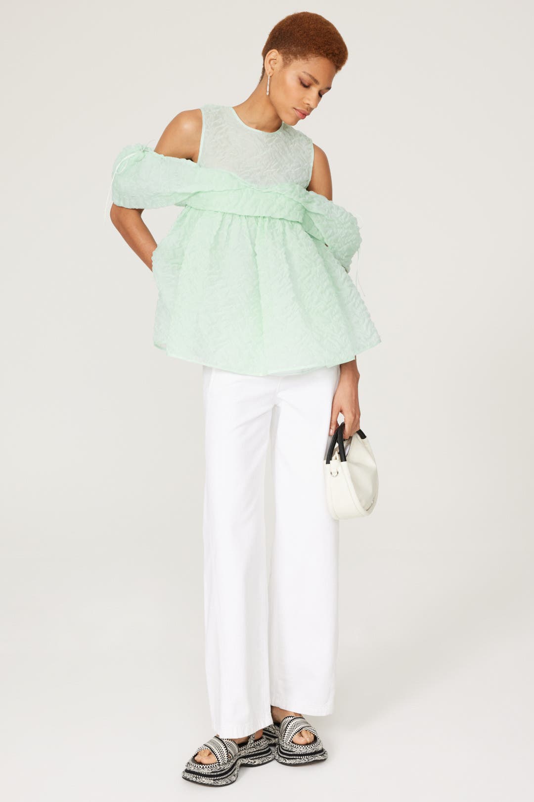 Mint Organza Top by Cecilie Bahnsen | Rent the Runway