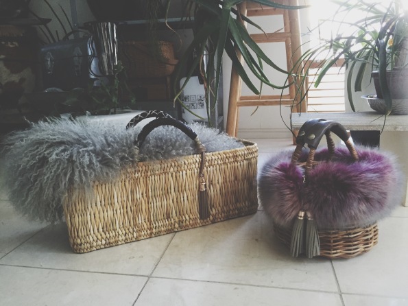 かごバッグにファーをアレンジ☆ : ケセラセラ～家とGREEN。