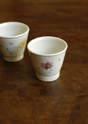 伊藤聡信さんれんげレンゲ2本セット色絵花黄色ピンク