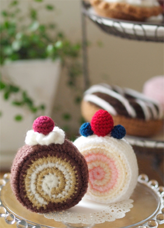 あみぐるみ講座*ふんわりロールケーキ : Backe分室03