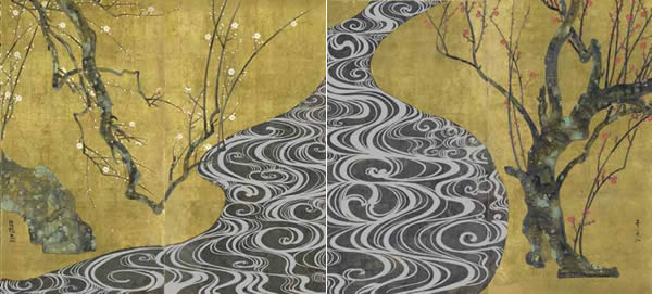 光琳「紅白梅図屏風」の金と銀 : 感性の時代屋 Vol.1
