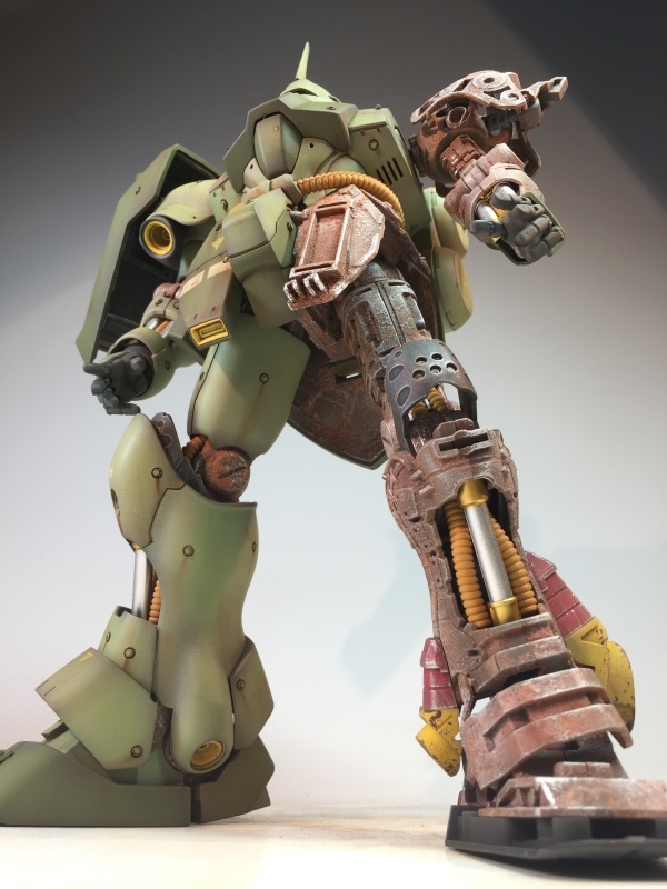 MG 1/100 AMS-119 歴戦のギラドーガ リアル・フレーム再現 戦場風 改修