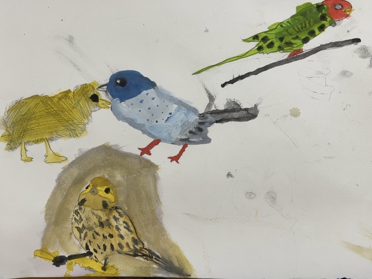 小学1年生の鳥の絵 : 東西線浦安駅徒歩2分の絵画教室「Atelier創