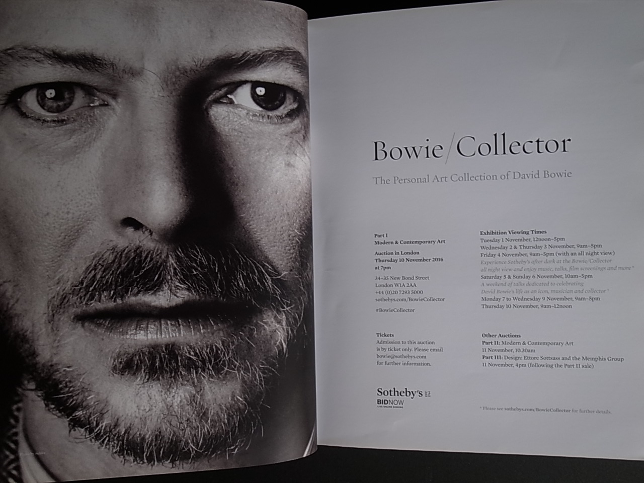 BOWIE/COLLECTOR THE PERSONAL ART COLLECTION OF DAVID BOWIE PART 1