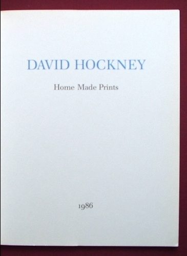 デイヴィッド・ホックニーの版画展図録「David Hockney Prints 1954