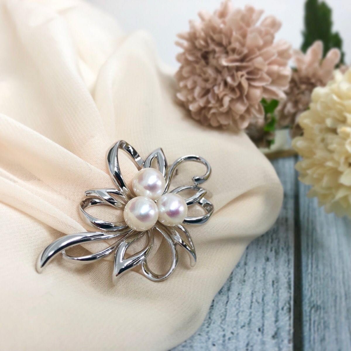 あこや真珠 ブローチ7.5-8.0mm SV925 | パールブローチ
