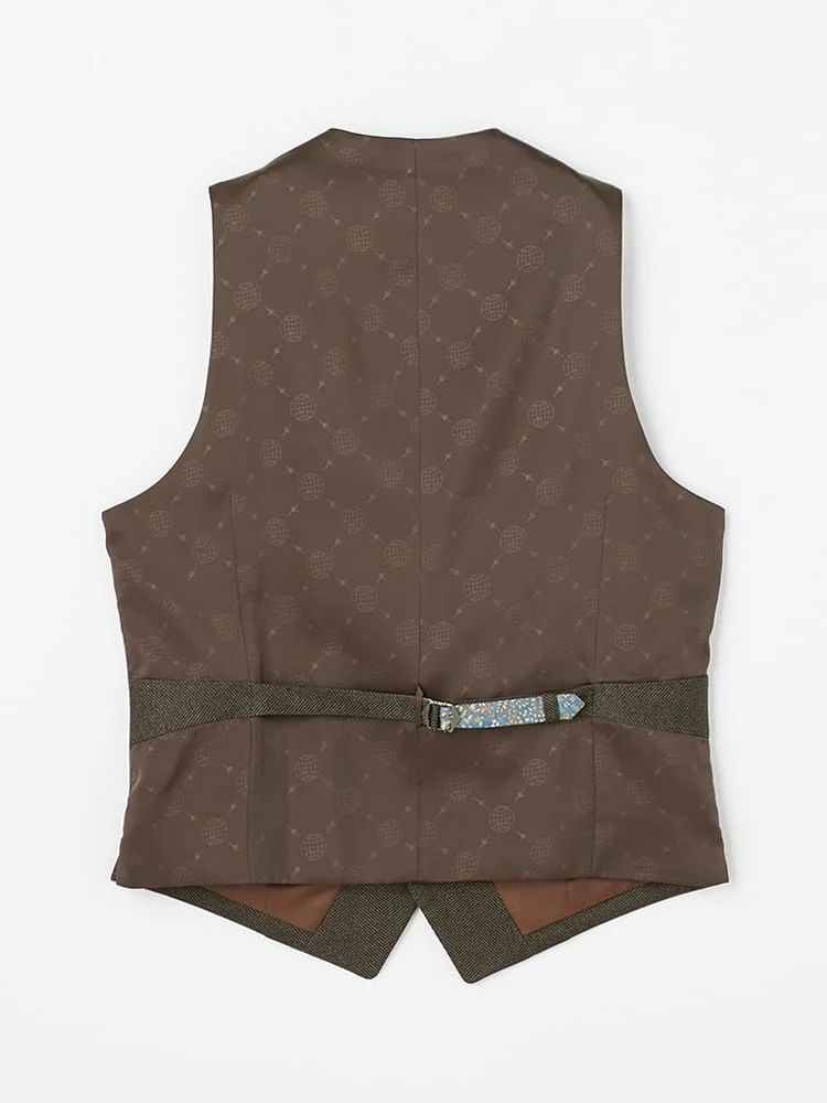 D．グリーン TRANS CONTINENTS デレガント プリントジャージベスト