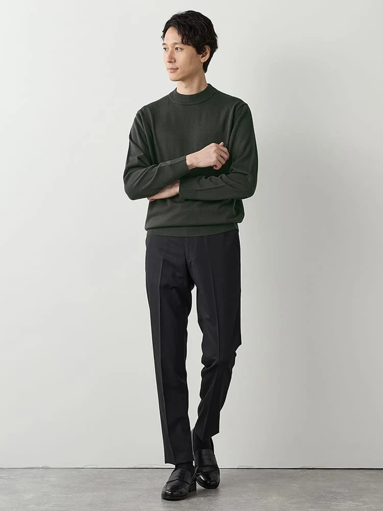 3点パック/Smart Pick！】モックネックニット Aセット（ブラック