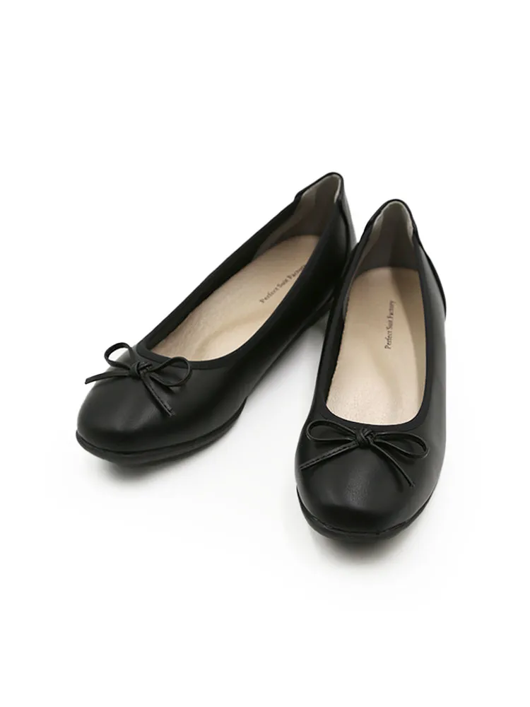 幅広設計】リボンパンプス ブラック | P.S.FA公式通販