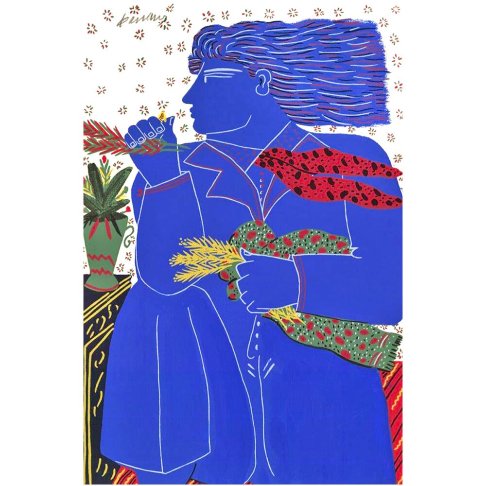 Young man with a scarf