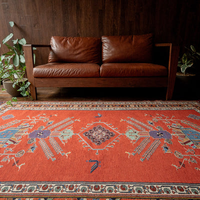 ペルシャ手織り絨毯 セミアンティーク ウール ラグ バルーチ 133×230cm