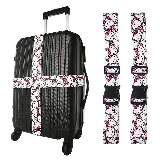2-piece Officially Licensed Adjustable Luggage Straps Heavy Duty
