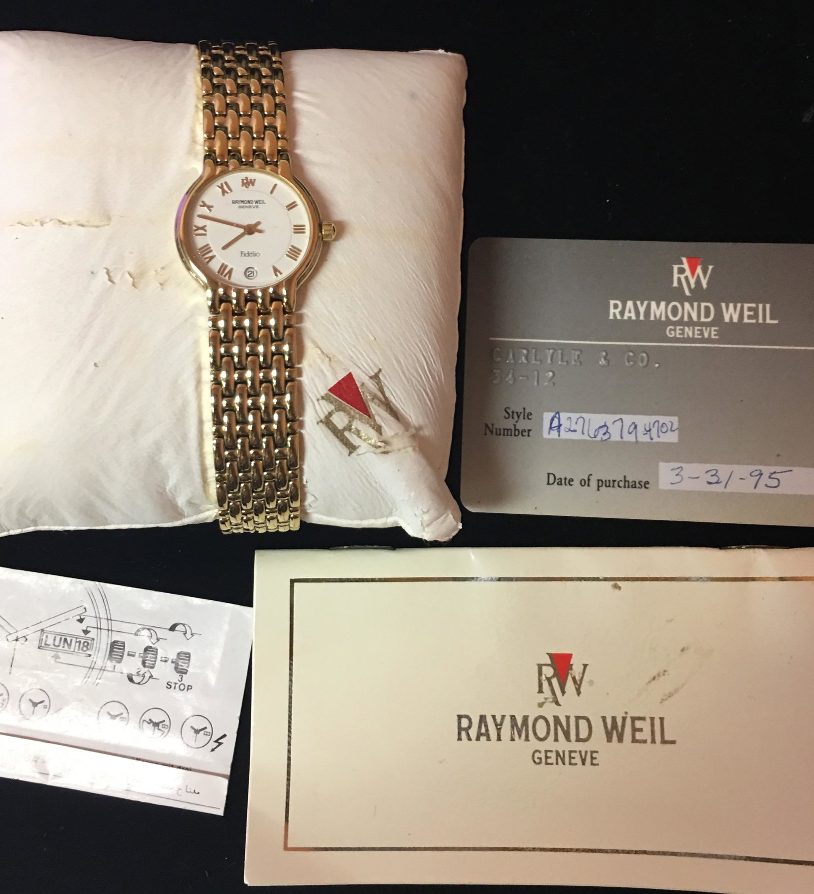 Raymond Weil Geneve Fidelio Ref 4702 Quartz Swiss Watch