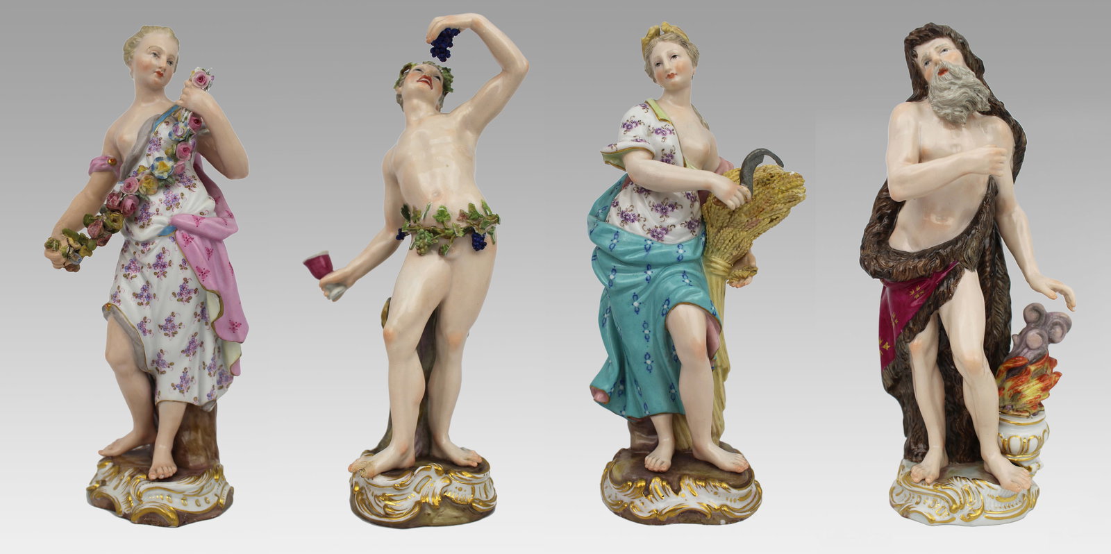 Luigi Fabris Italian Porcelain Figural Group Lady And