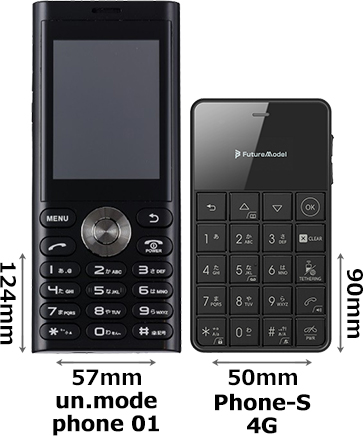 un.mode phone 01」と「NichePhone-S 4G」の違い - フォトスク