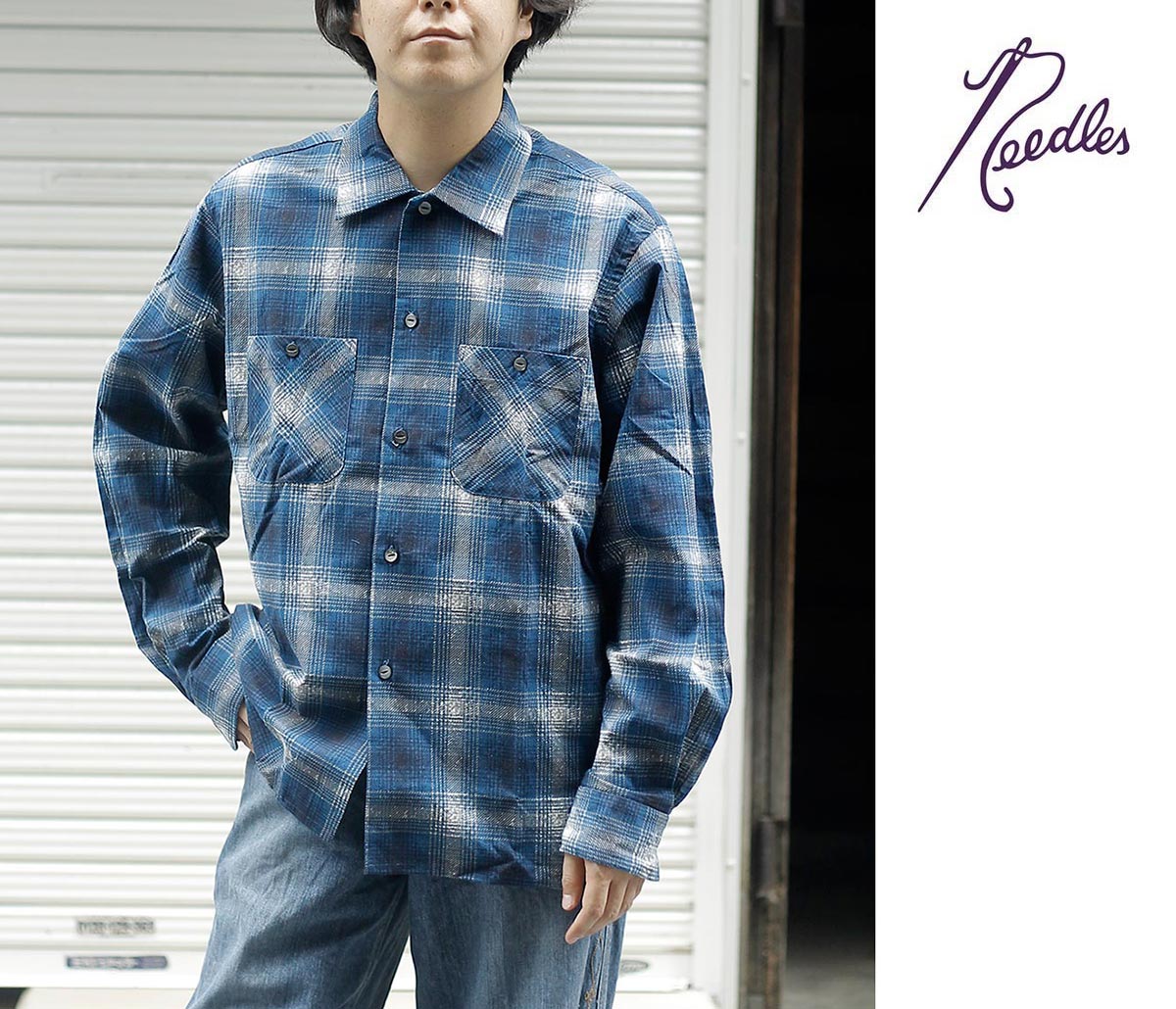 ニードルズ NEEDLES ワンアップシャツ プリンテッド フランネル