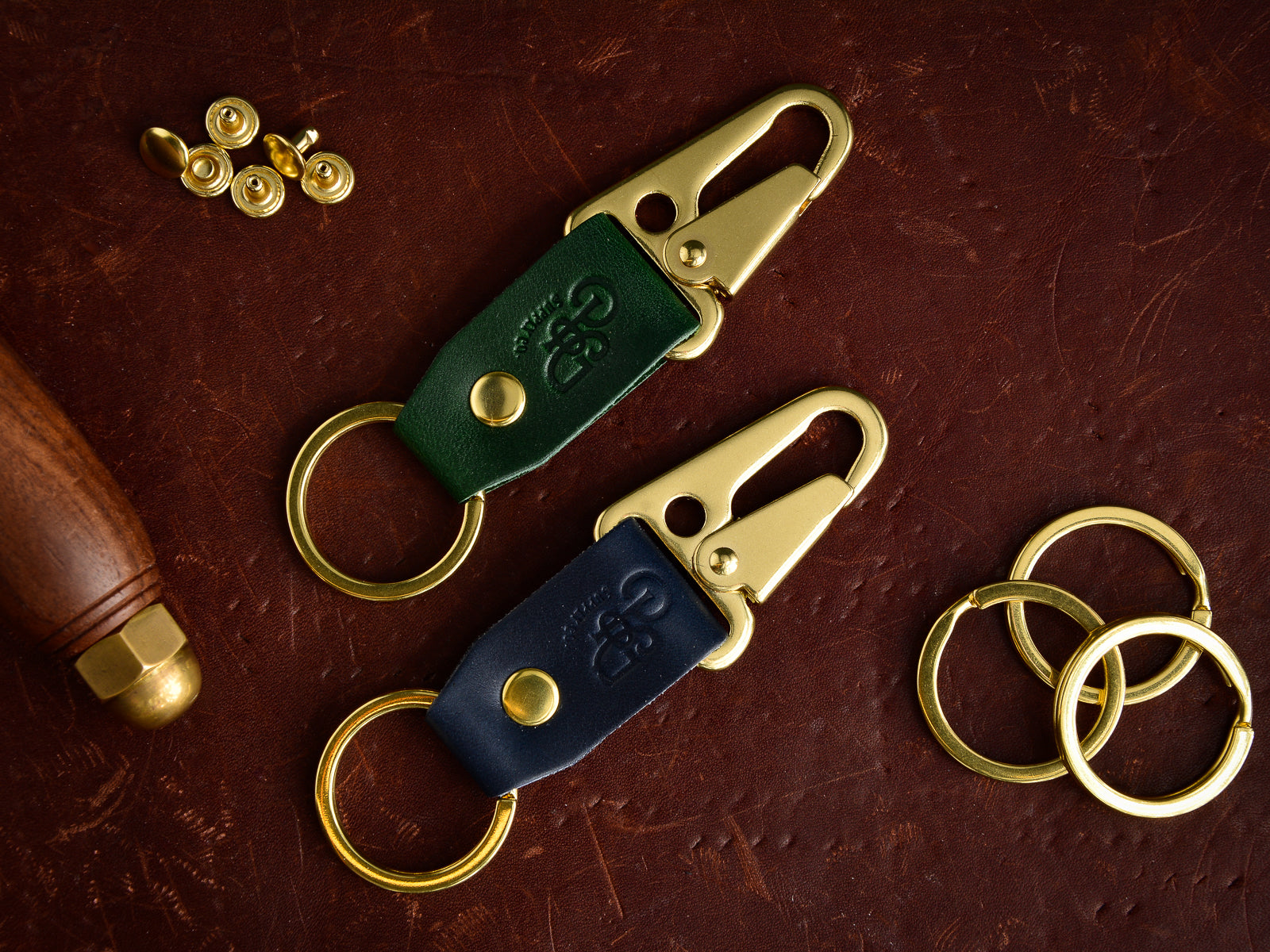 Stubby Keychain - Leather Keyring - Handmade in Nova Scotia