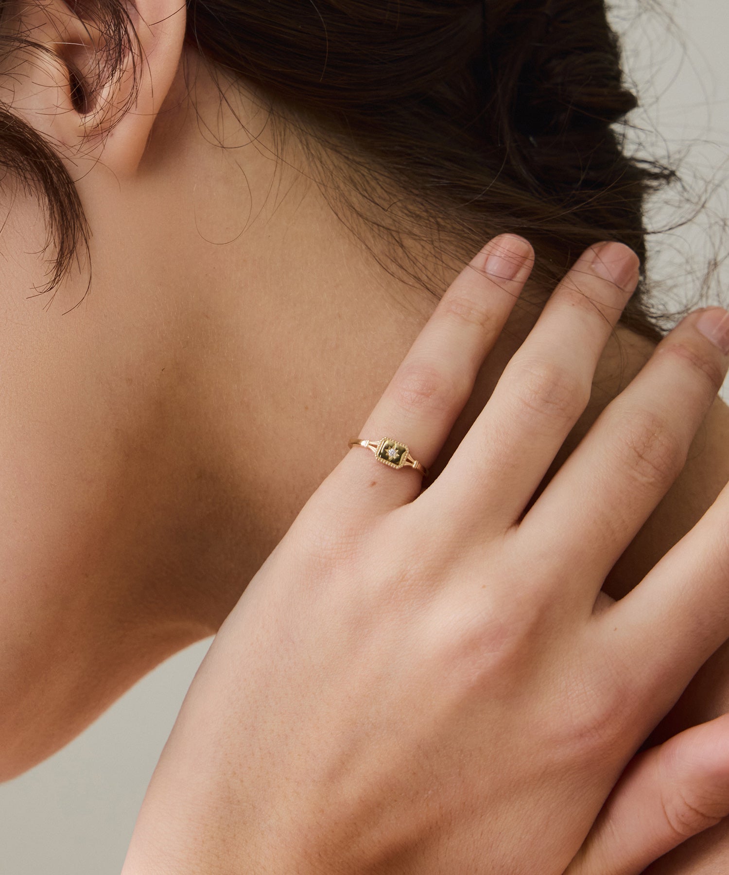 K10 スクエアモチーフ ダイヤ リング|ジュエリー|PIMENTÉ-ピモンテ