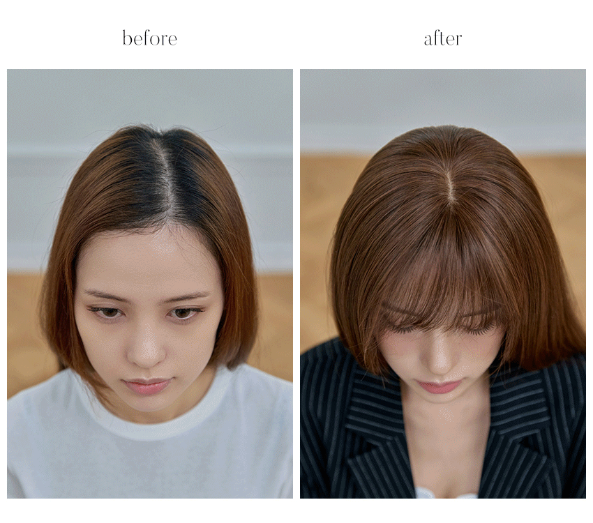 手植えトップカバー) リアルスキン シースルーバング ゆるふわカール