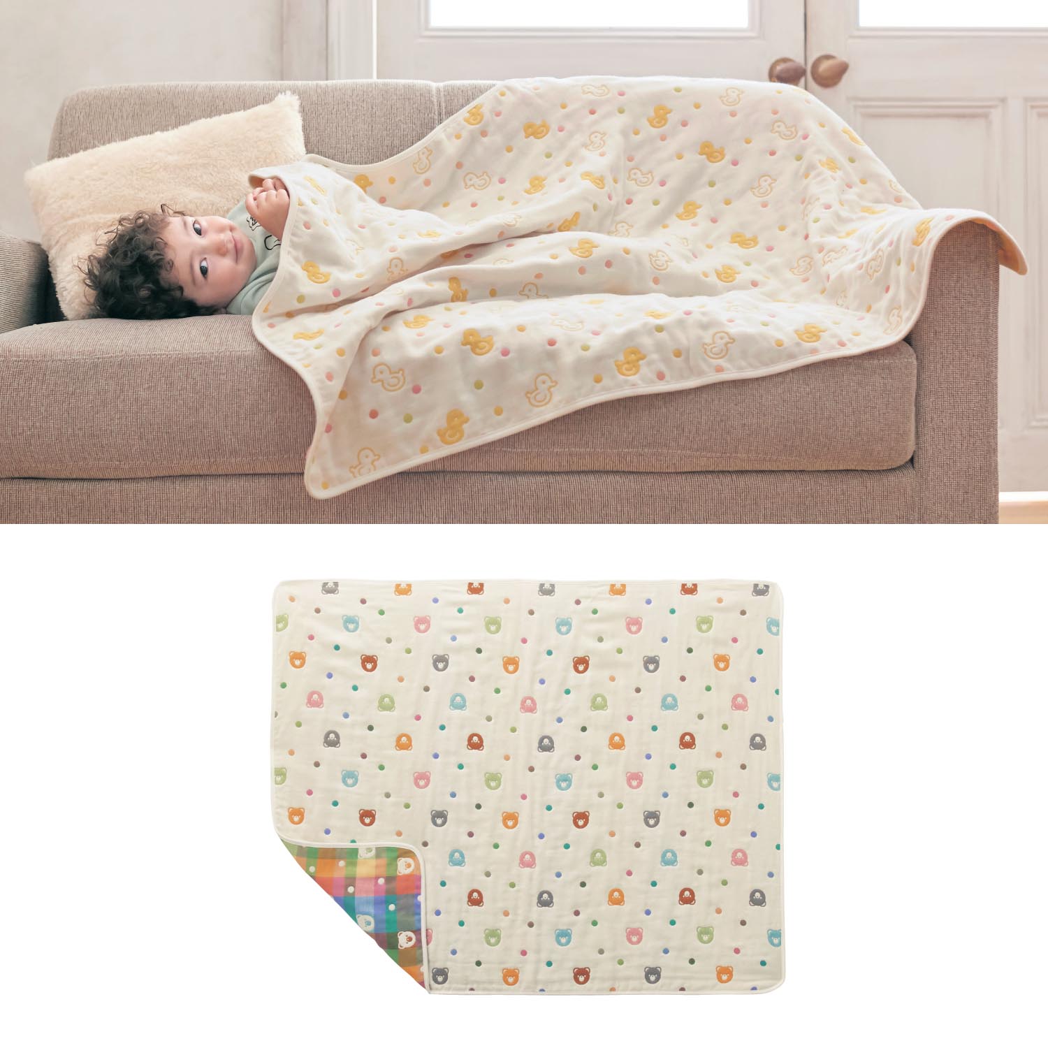 6重ガーゼフリーケット【新生児】【日本製ベビー布団】（べビー布団