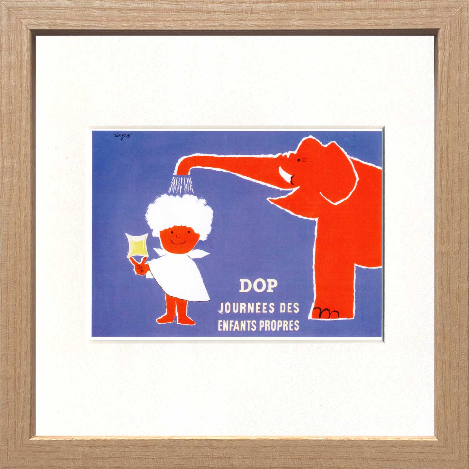 おまけポスター付 サヴィニャック ポスター 木製額入り おまけポスター