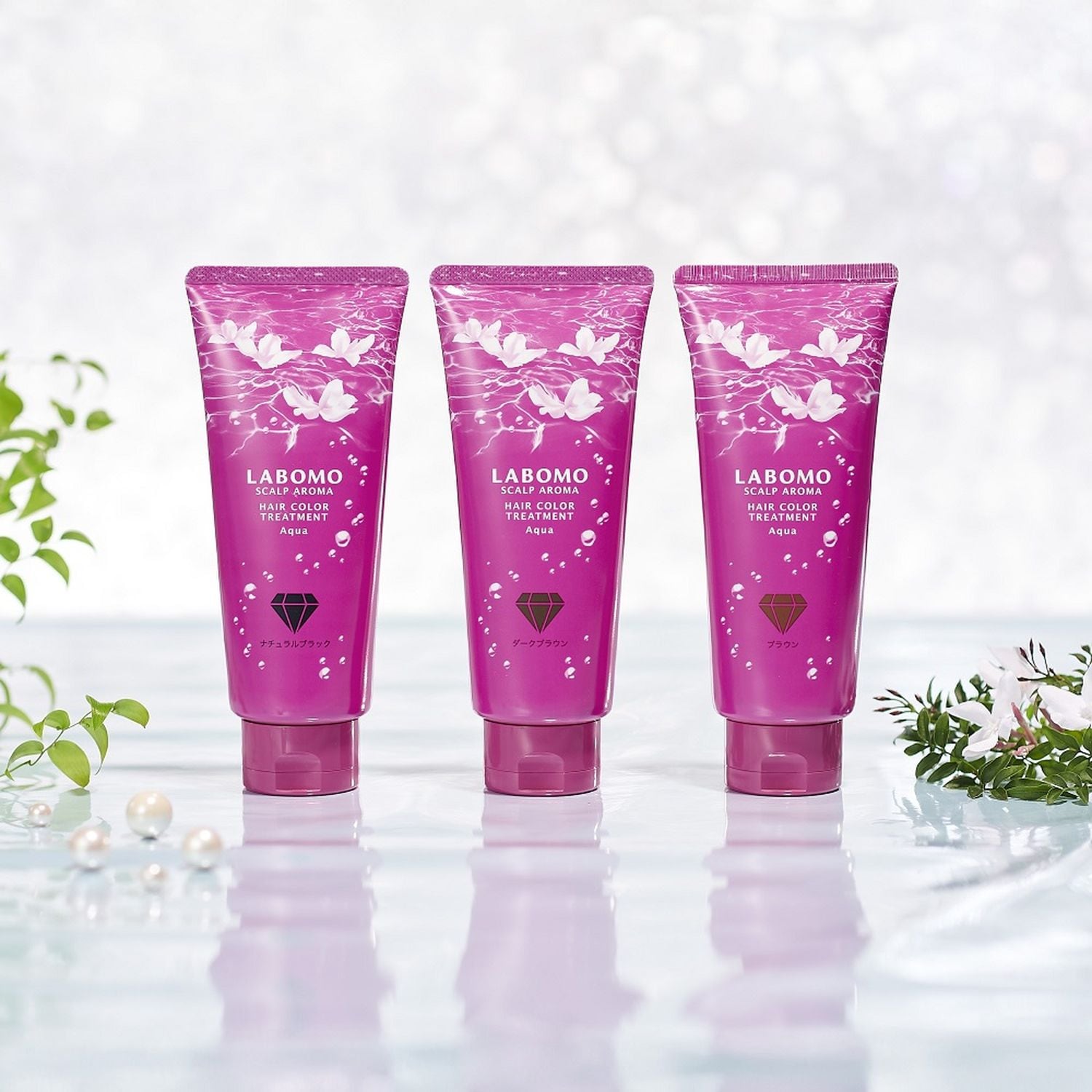 ラボモ スカルプアロマヘアカラートリートメントアクア (白髪用