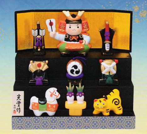 山口陶器店】九谷焼と薬師窯 陶器の五月人形 全品激安！ ＜ 【山口陶器