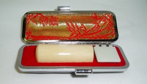 貴重なまっこう鯨の歯 実印15mm×41mm ケース付 ＜ 賀雲堂印房