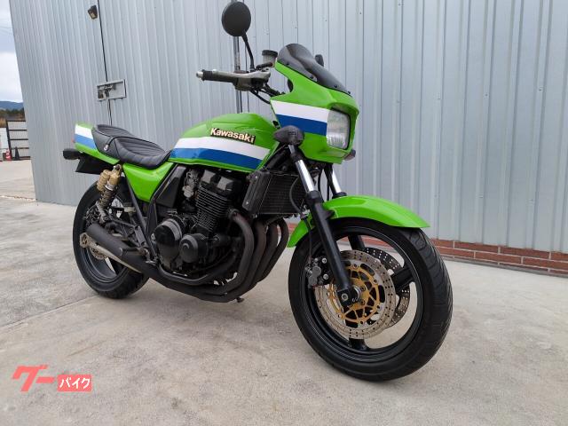 カワサキ ZRX400 ライムグリーン ショート管装着｜花田商会