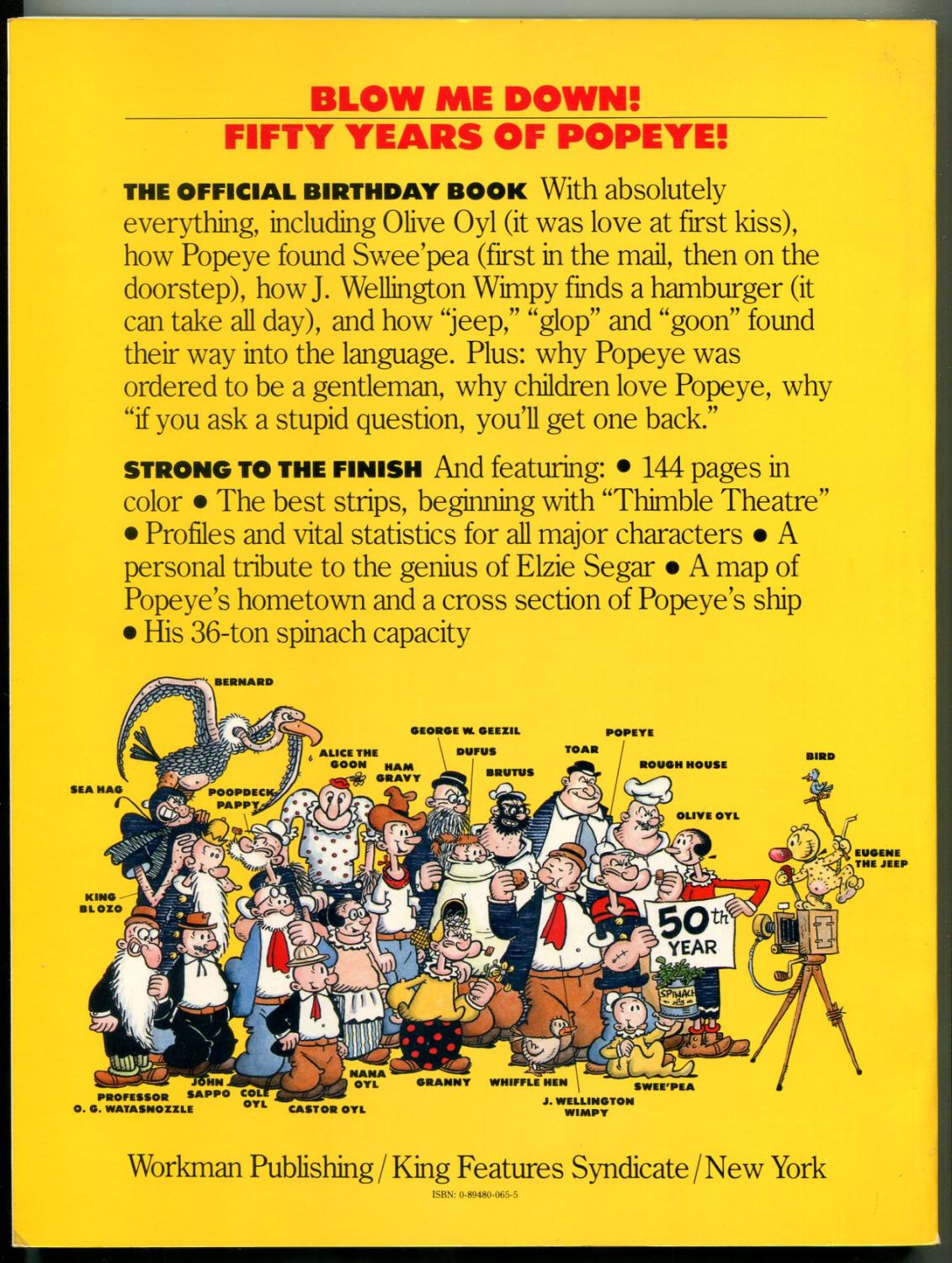 Popeye: The First Fifty Years Paperback 1979- Segar- Sagendorf