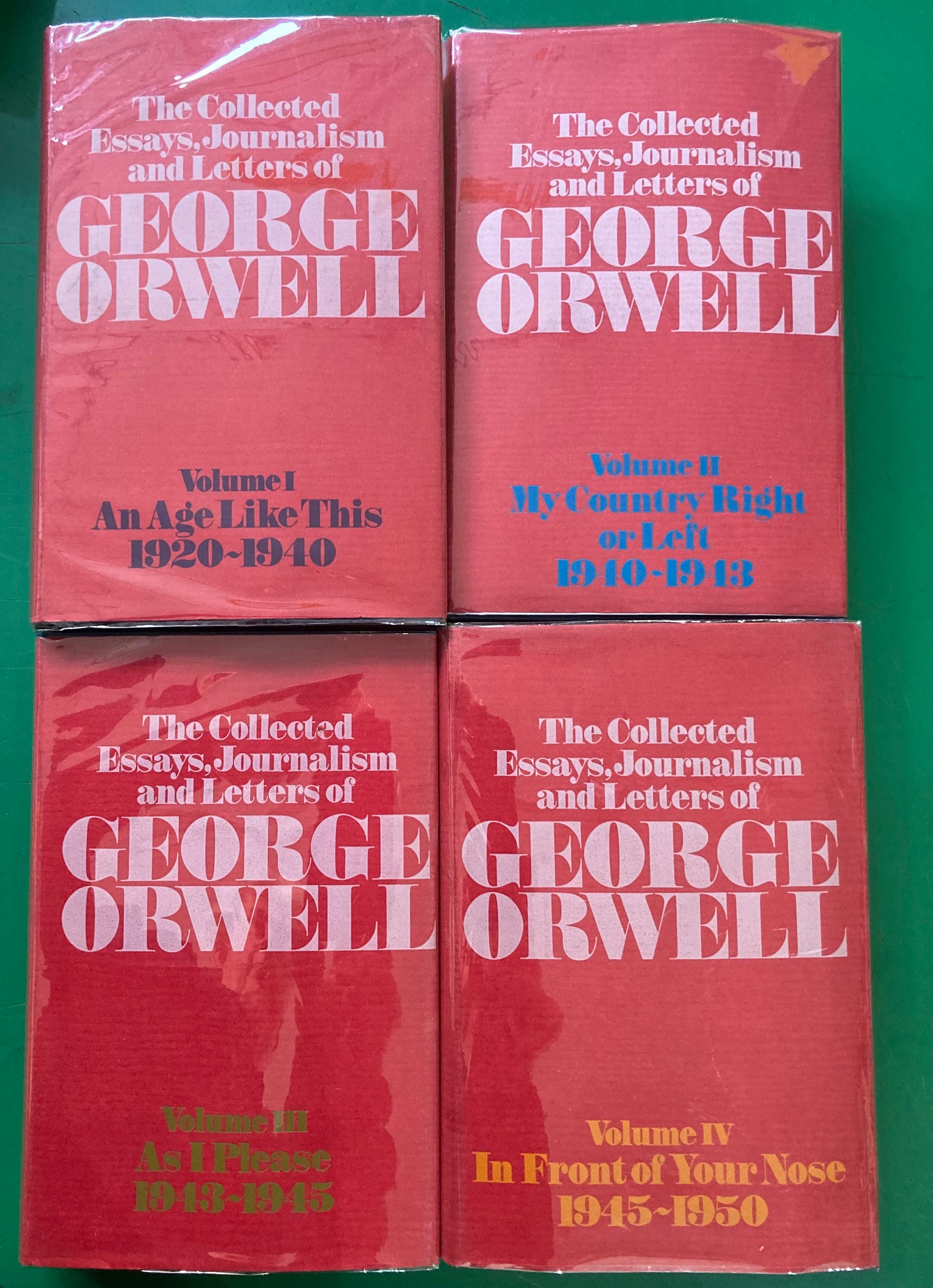 The Collected Essays, Journalism and Letters of George Orwell. by