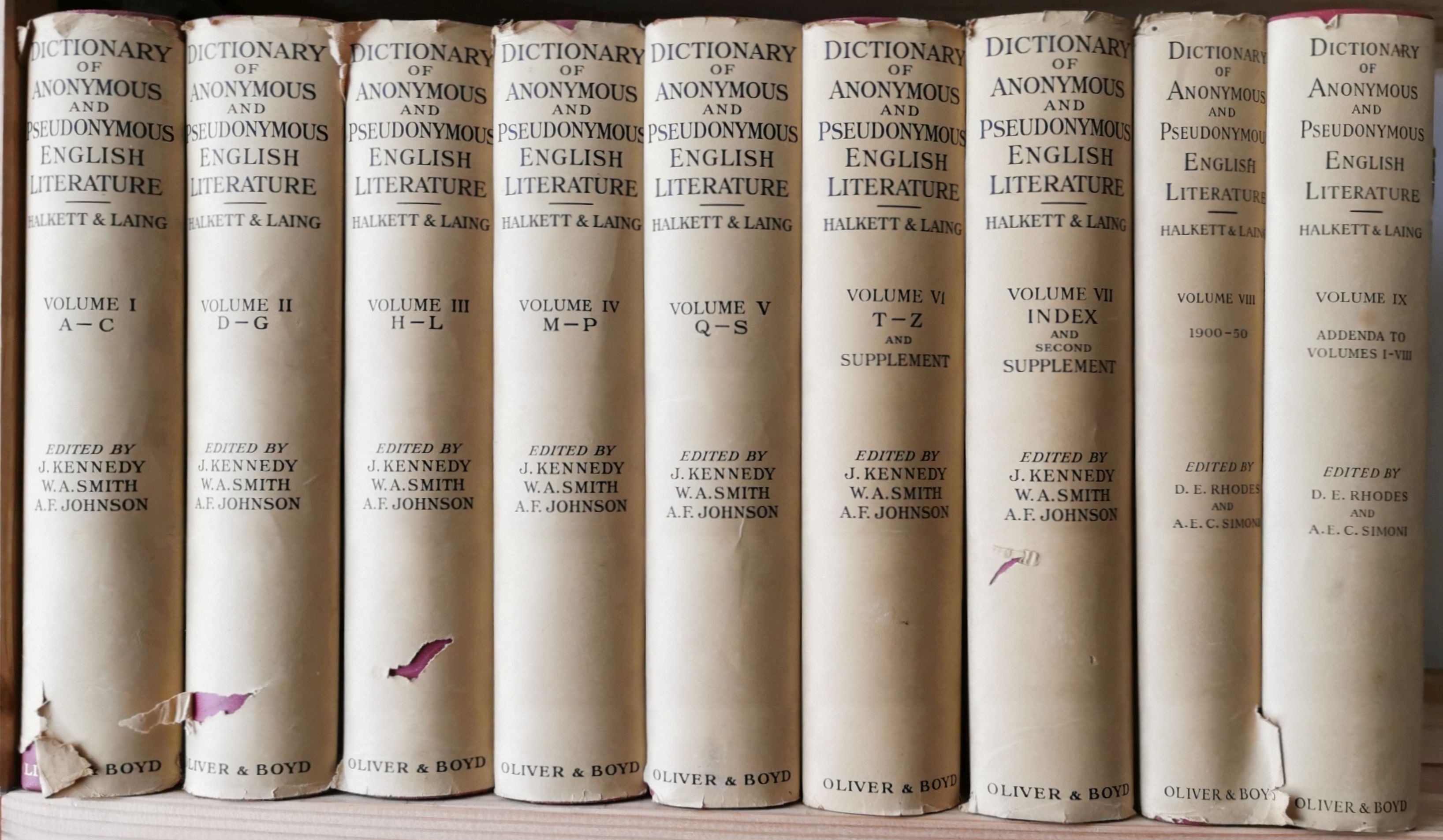 洋書 7 Dictionary of Anonymous and Pseudonymo 洋書 7 Dictionary of