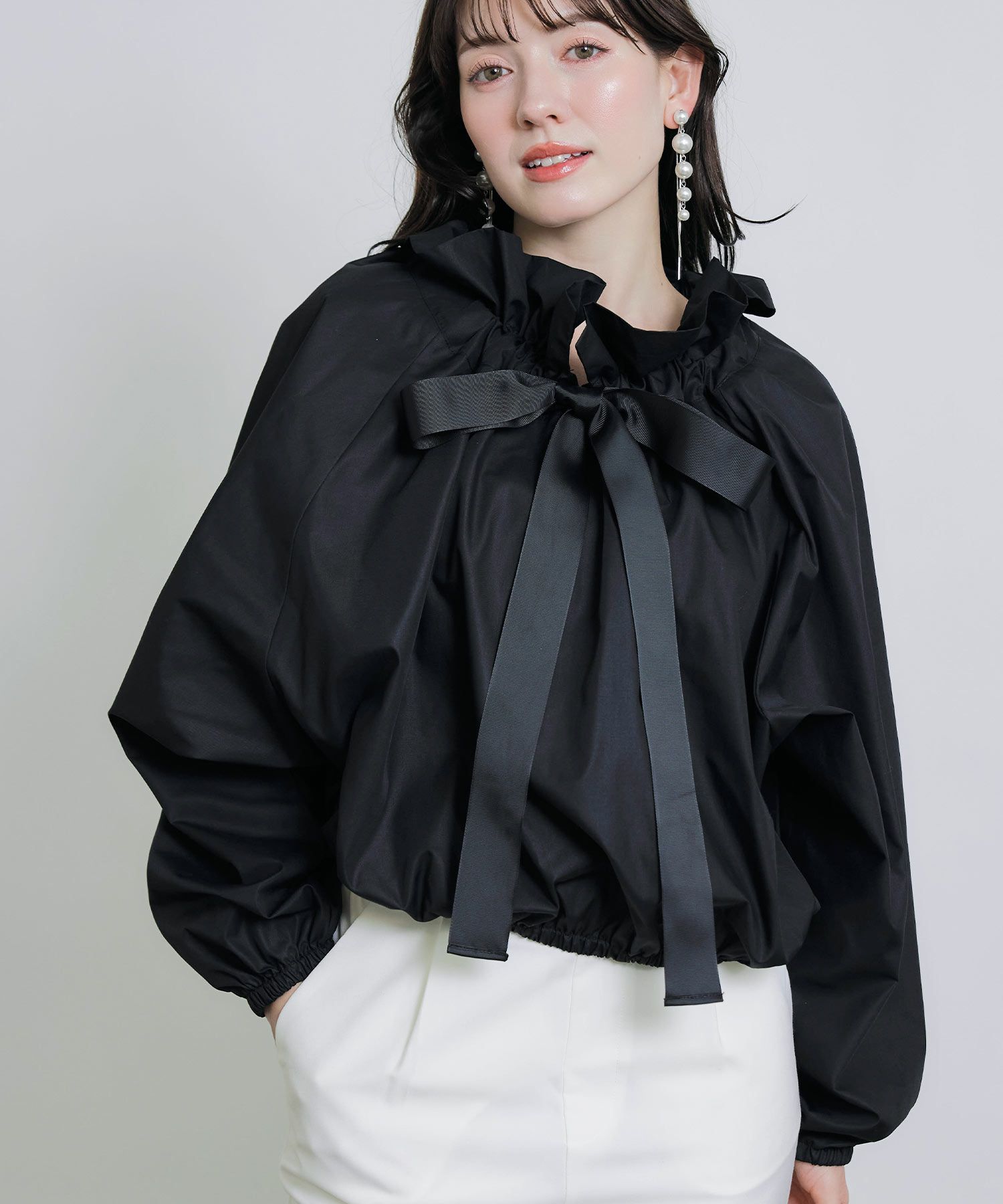 ビッグカラーグログランリボンブラウス | PICCIN (ピッチン) 公式通販