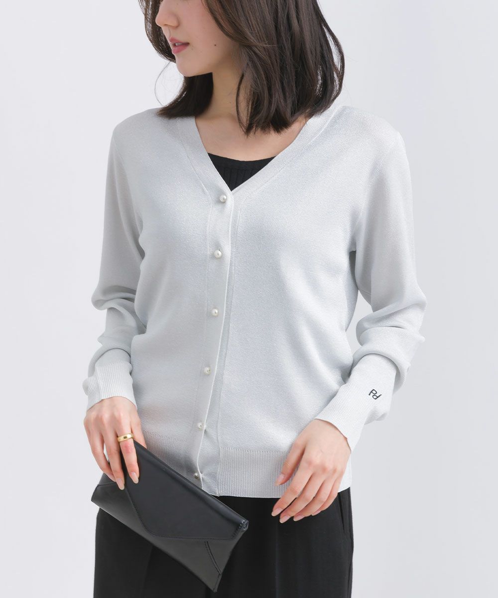 パールボタン刺繍入りラメカーディガン | PICCIN (ピッチン) 公式通販