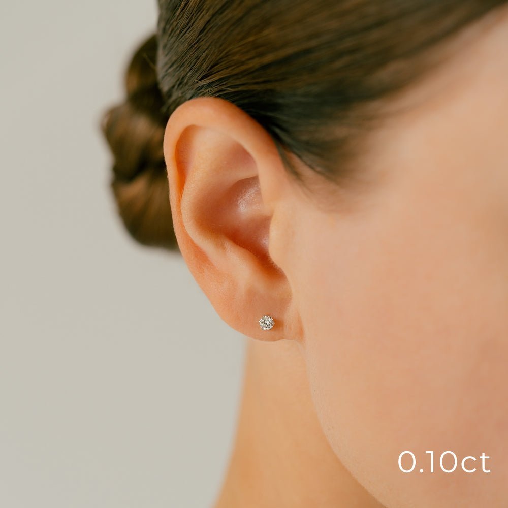 K18ダイヤモンド ボディピアス・軟骨ピアス（中央宝石研究所