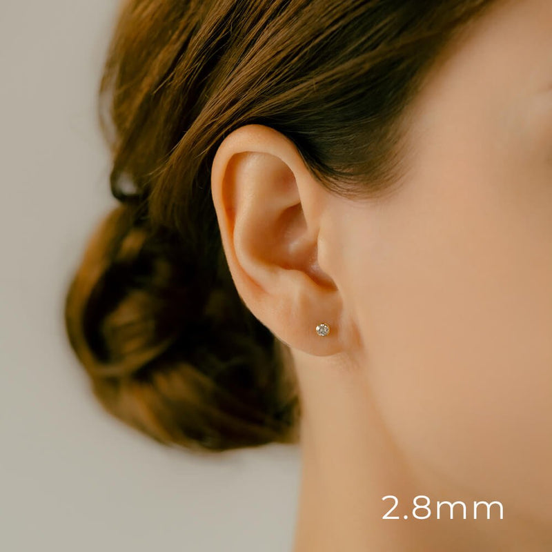 引っかからないダイヤモンド ピアス│K18/Pt ダイヤモンドボディピアス