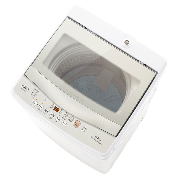 AQUA AQW-S6R-W ホワイト [全自動洗濯機 (6.0kg)] | 激安の新品・型
