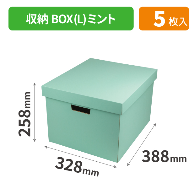 EE-689 収納BOX(L) ミント | 未来をかなえる包装力 ピースボックス
