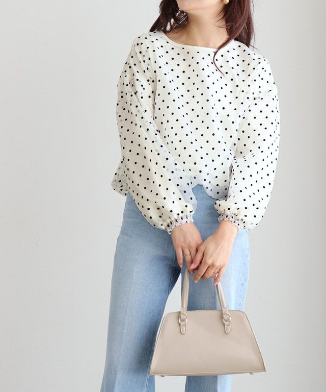 フロッキードットブラウス 【Pierrot】 | 【公式】Pierrot（ピエロ