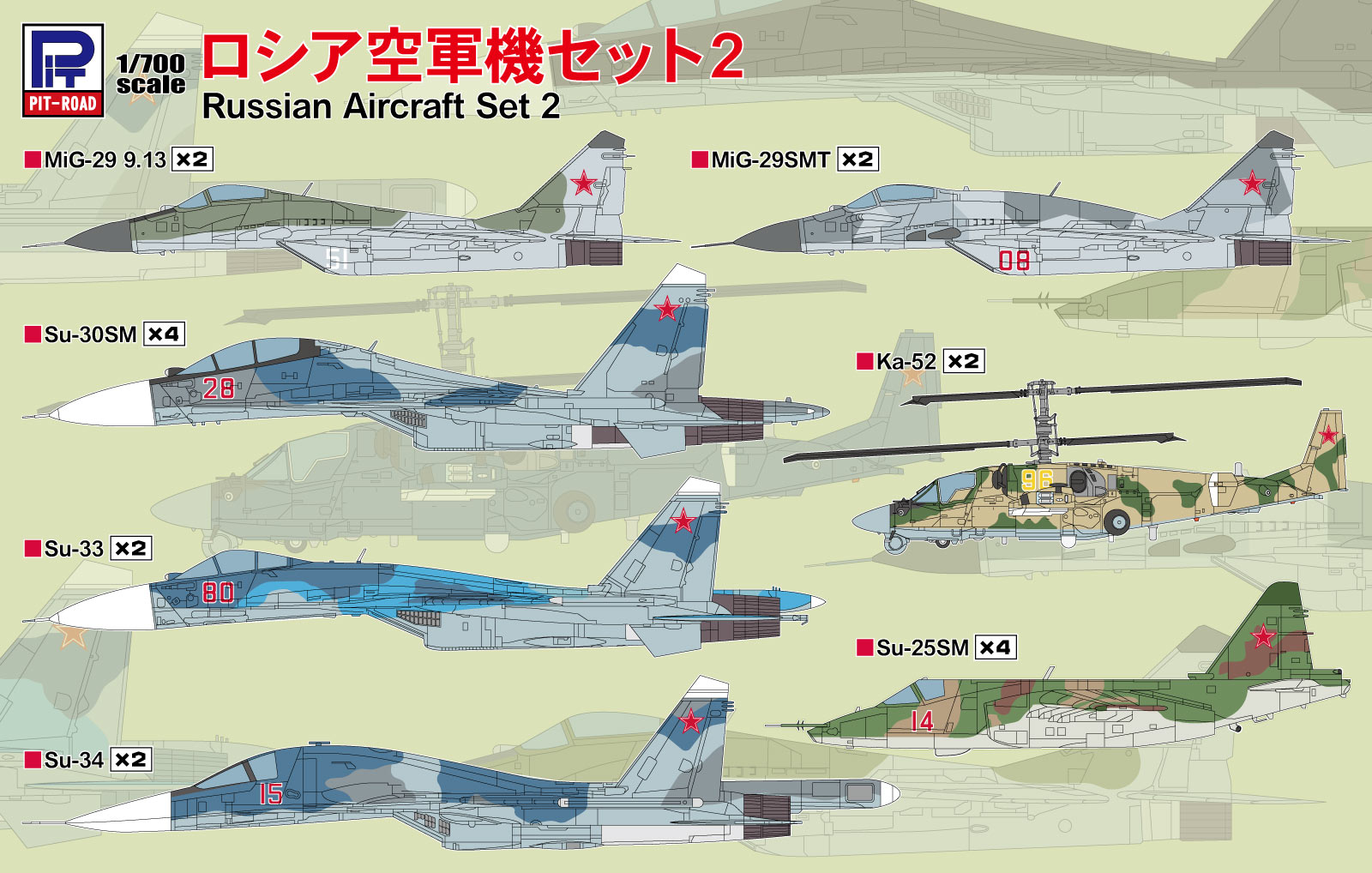 S83 1/700 ロシア空軍機セット2 – ピットロード