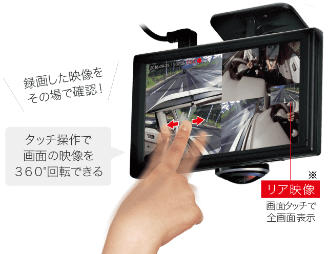 PDR650SV 製品の特徴｜360EYEドライブレコーダー｜PIXYDA（ピクシーダ）