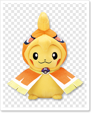 ルギア」「ホウオウ」のポンチョ姿のピカチュウのグッズが登場