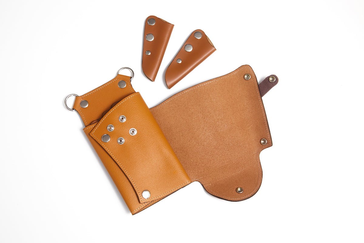 シザーケース NEW TW-16 チョコブラウン 本革 5丁 – POCKE