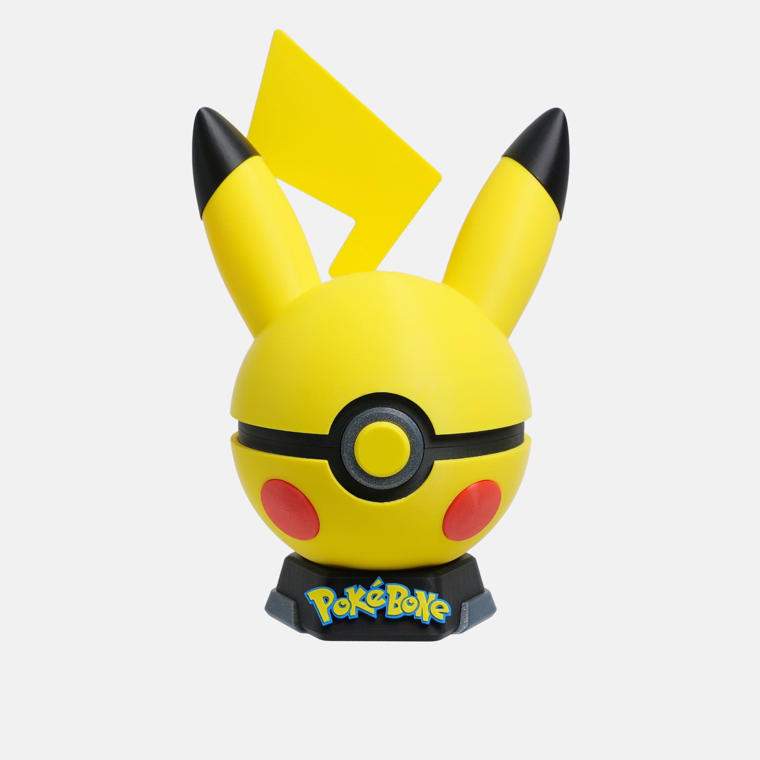 0025ピカチュウ3D彫刻スケルトンクリスタルポケボールライト