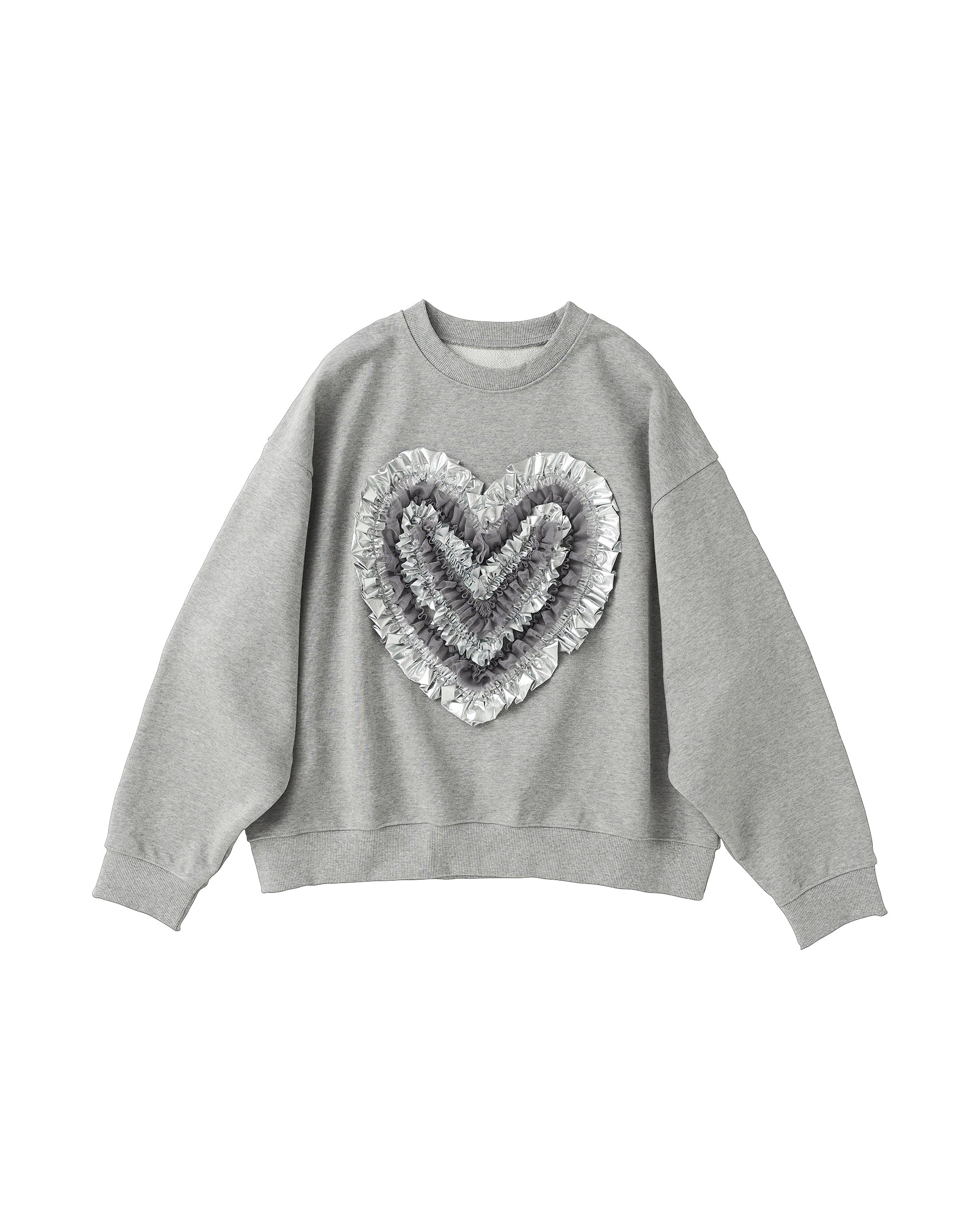 Heart tulle sweatshirt