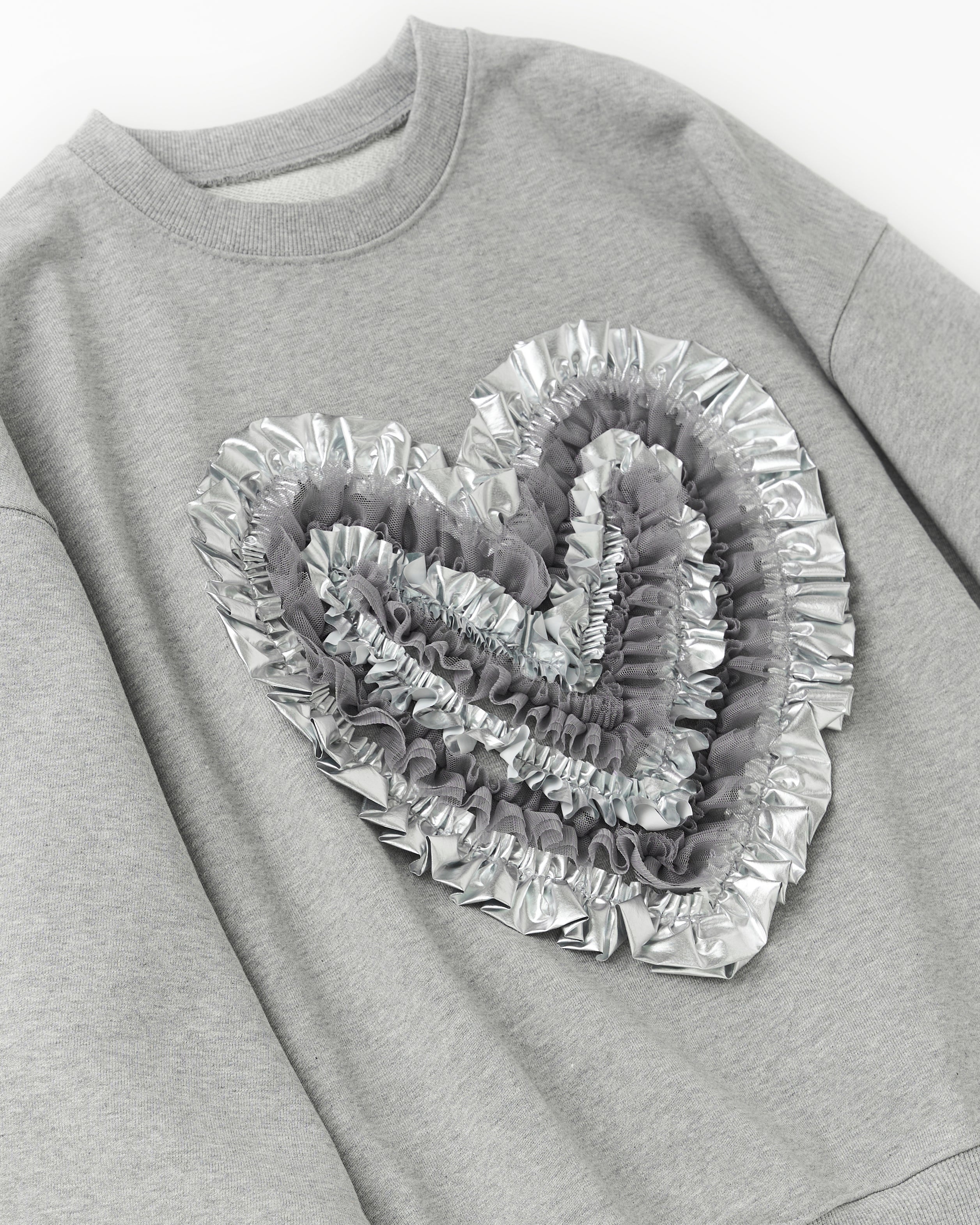 Heart tulle sweatshirt