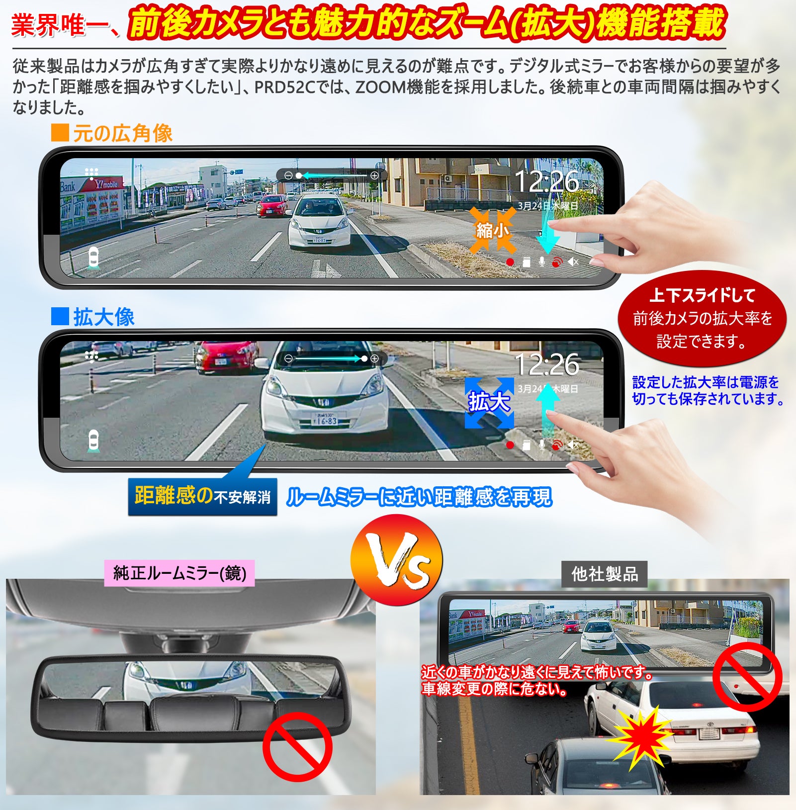 PRD52C ミラー型ドライブレコーダー – PORMIDO