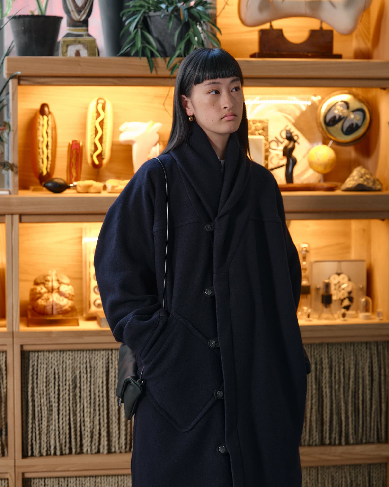 Collar Coat Solid Wool – POSTALCO